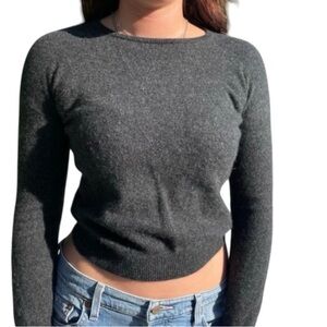 Brandy Melville Cashmere Charcoal Pullover Cropped Sweater XS/S